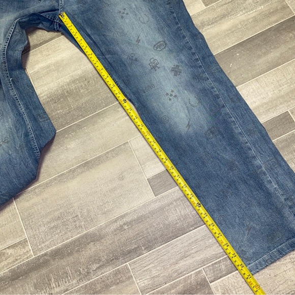 Ecko Unltd Jeans Mens 42x31 (40x31) Slim Straight Hip Hop Rap Streetwear Y2K AOP - Picture 6 of 16